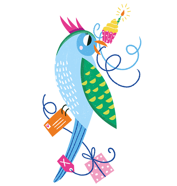 Note Bird Illustration