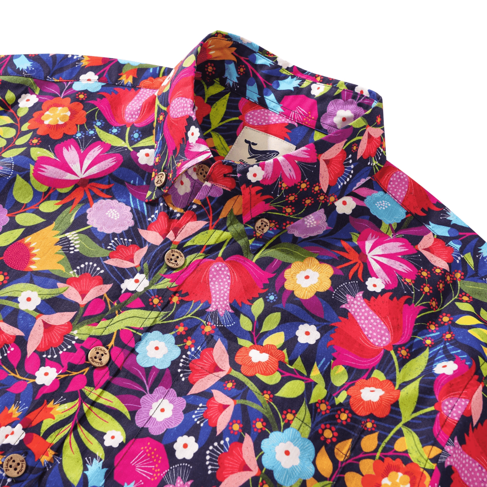 Yiume Hawaiian shirts featuring Ali Brookes Midnight Garden pattern