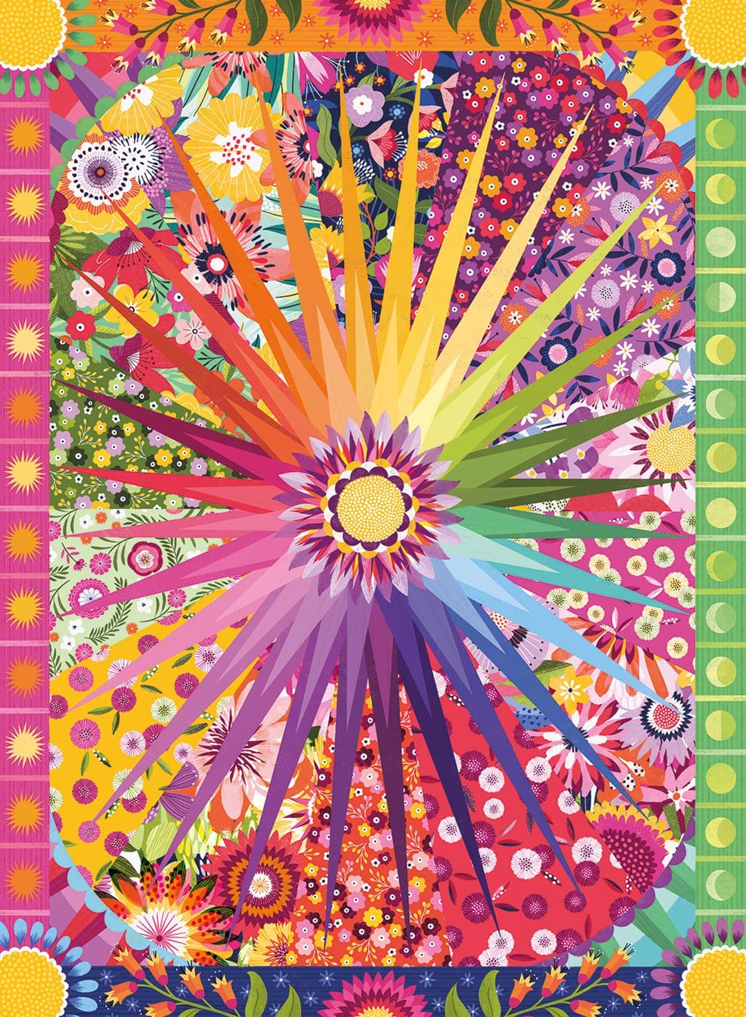 Illustration of brk0330 b blooming lovely floral sunshine web