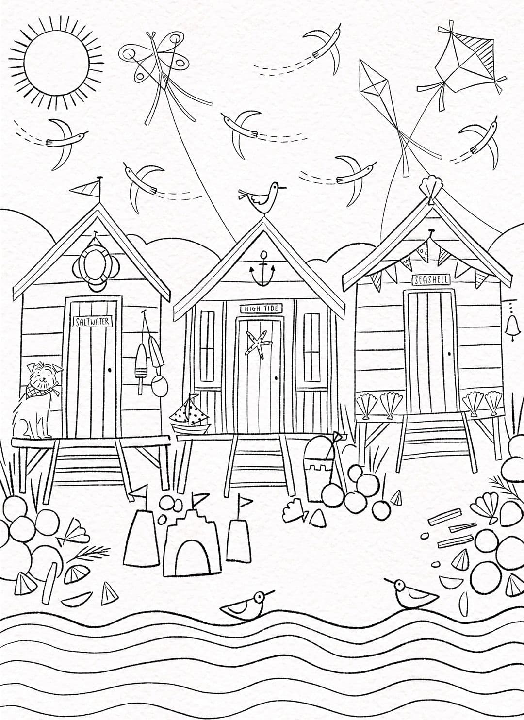 Illustration of brk beach huts web