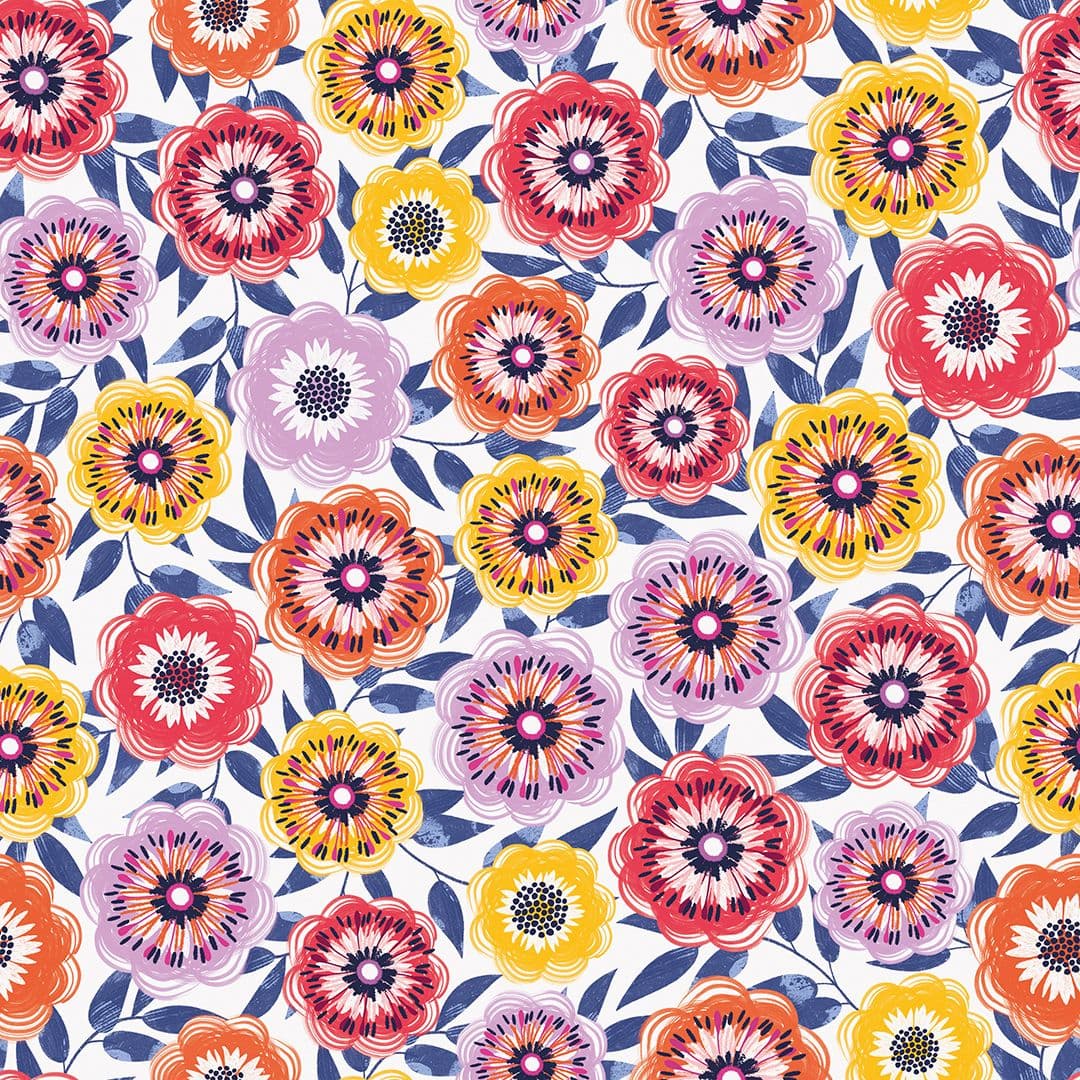 Illustration of brk0296 d blooming lovely bright blooms web