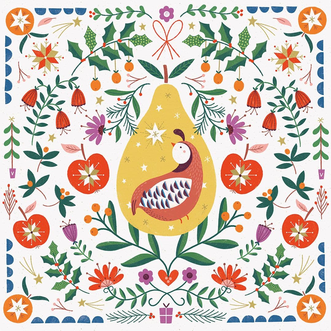 Illustration of brk0293 festive fruits web