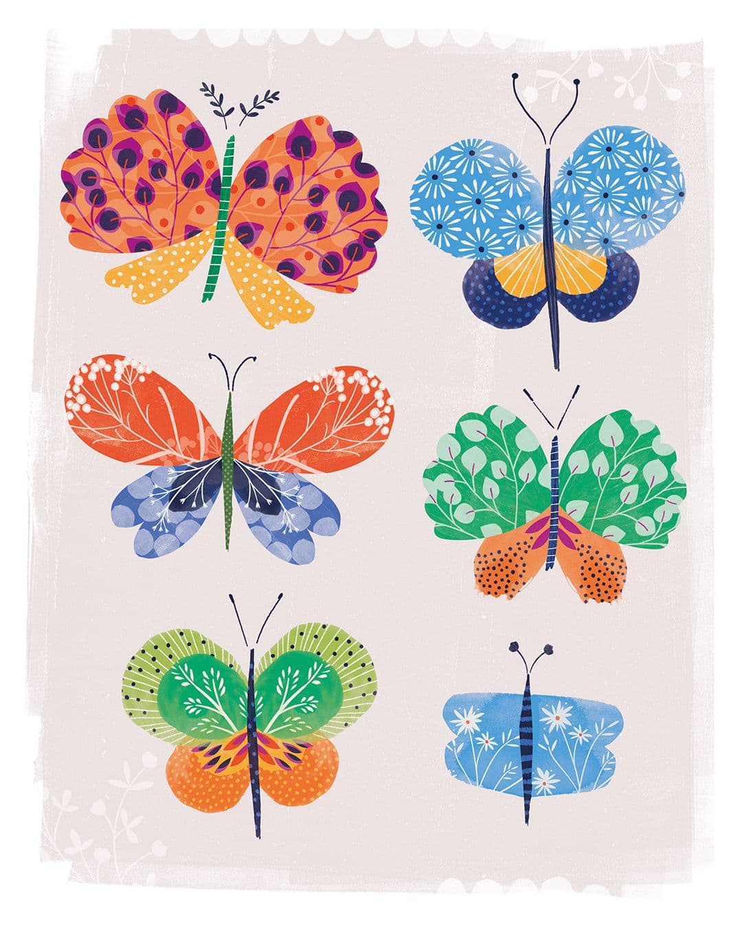 Illustration of brk2 butterflies 8x10 web