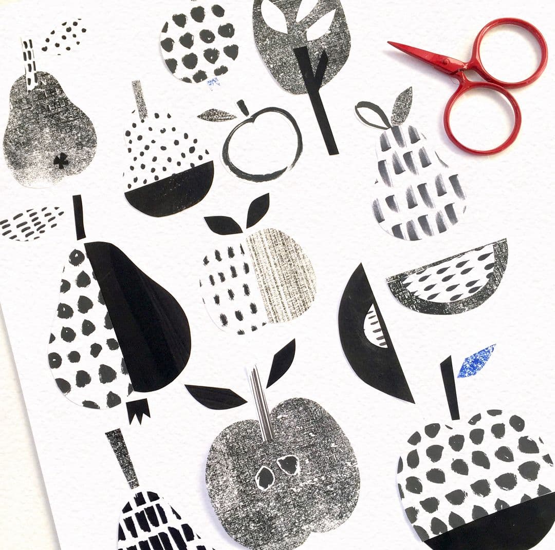 Illustration of brk cutout fruit web