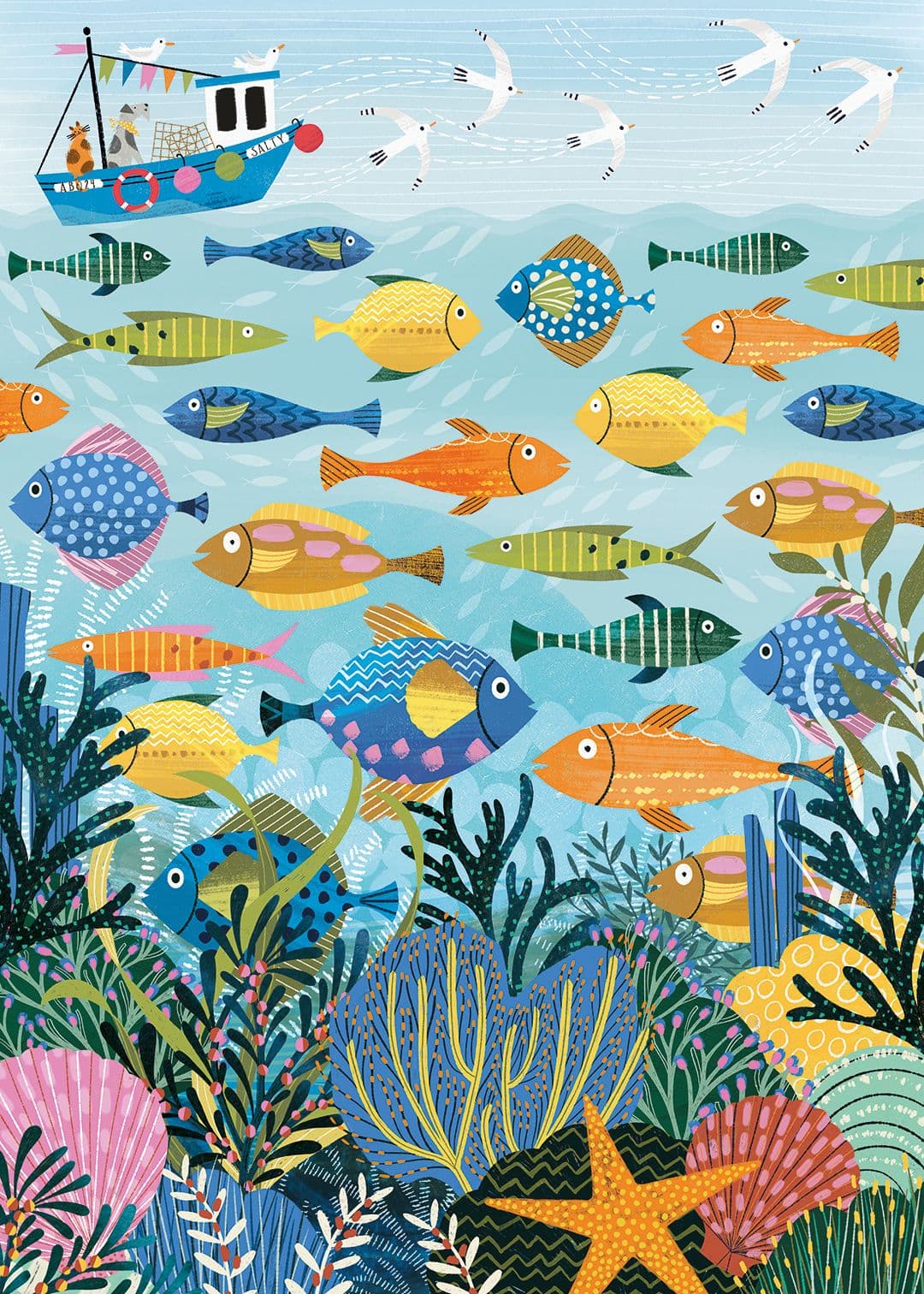 Illustration of brk0332 coastal calling fish web