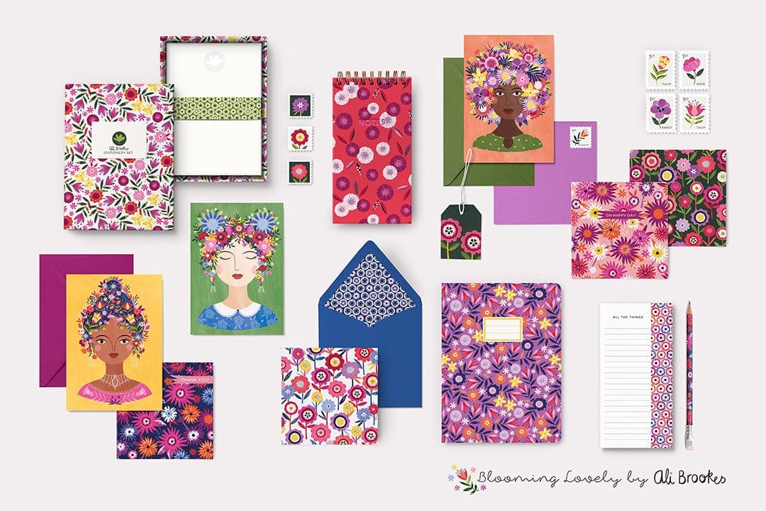 Illustration of brk0250 blooming lovely mockup web